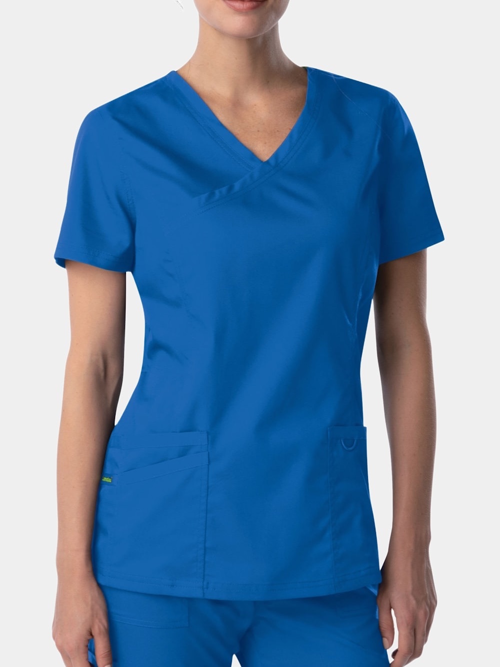 Landau Blue V-Neck Short Sleeve Medical Top